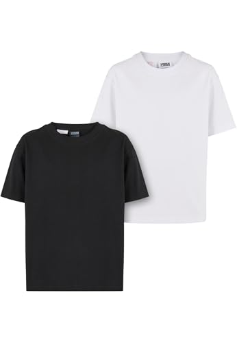 (-39%) Urban Classics Girls Oversized Boyfriend Tee 2-Pack Black/White, 122/128