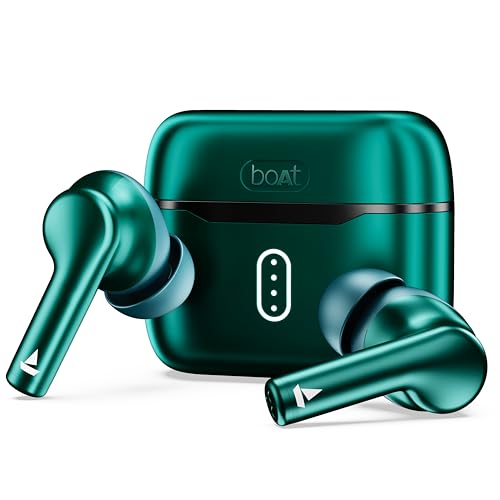 boAt Airdopes 141 Pro Buds, 13mm Drivers, Metallic Finish, 60HRS Battery, 4Mics ENx, Fast Charge, IPX5, v5.3 Bluetooth Earbuds, TWS Ear Buds Wireless 