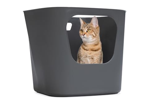 🔥 STARKER PREIS (-43%) Karlie 522869 Katzentoilette Lotus Eco L: 54,4 B: 43,9 H: 40,5 cm grau
