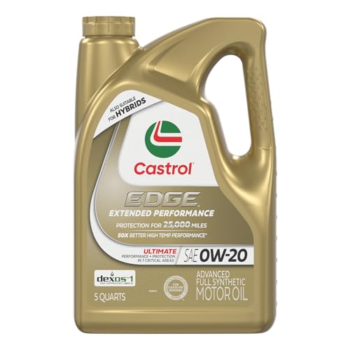 Castrol EDGE Extended Performance 0W-20 Advanced Full Synthetic Motor Oil 5 Quart