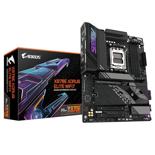 GIGABYTE X870E AORUS Elite WIFI7 AMD AM5 LGA 1718 Motherboard, ATX, DDR5