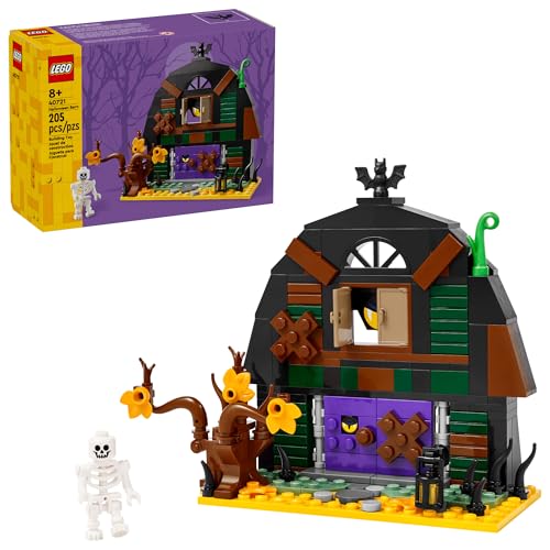 LEGO Halloween Barn Building Toy - Room Decor & Pretend Play Set for Boys & Girls, Ages 9+ - Halloween Toys & Crafts for Kids - Gift Idea - W/Scary Skeleton Minifigure - 40721