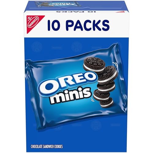 OREO Mini Chocolate Sandwich Cookies, 10 Snack Packs