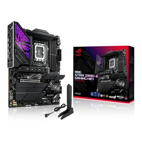 ASUS ROG Strix Z890-E Gaming WiFi Intel® Z890 LGA 1851 ATX Motherboard, Advanced AI PC-Ready, 18+2+1+2 Stages