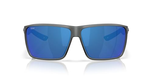 Costa Del Mar Rincon II Sunglasses, Matte Smoke Crystal/Blue Mirrored 580P, 64 mm