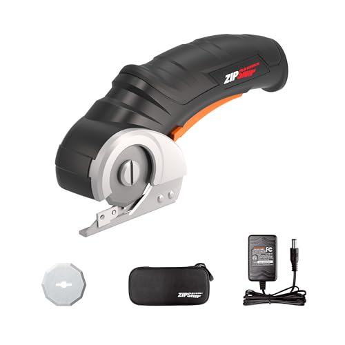 Worx Zipsnip Cordless Electric Scissors, Rechargeable Cardboard Box Cutter, 4V Powerful Fabric Scissors with 2 Safety Blades & Storage Bag WX082L.2