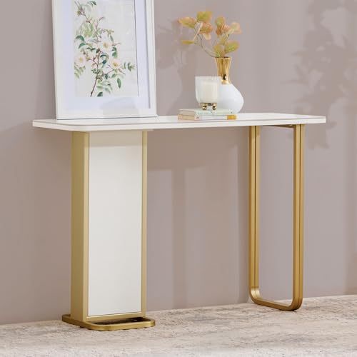 Home Centre | Senorita Console Table | for Living Room and Entryway | Engineered Wood | Cream | 1 Year Warranty