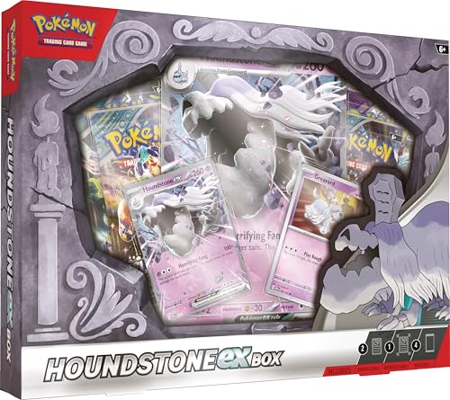 Pokémon TCG: Houndstone ex Box(4 Booster Packs, 2 Foil Cards & 1 Oversize Foil Card)