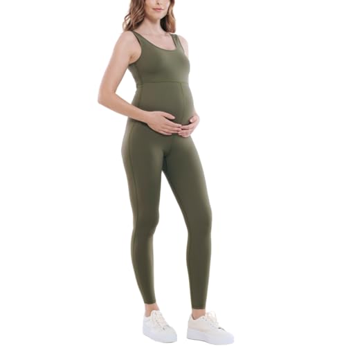 �️Motherhood Maternity Women's Active Bodysuit Unitard Pregnancy Jumpsuit, Deep Depths, X-Small