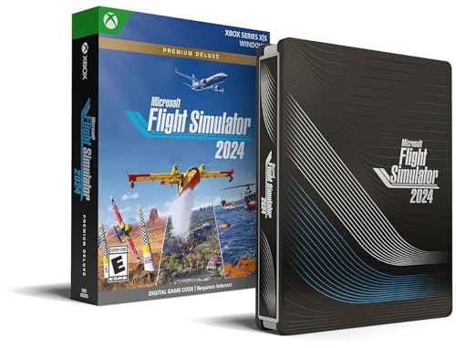 Microsoft Flight Simulator 2024 – Premium Deluxe SteelBook® Edition – Play on Xbox Series X|S and Windows PC [Digital Code]