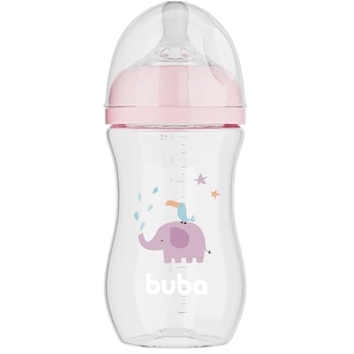 Buba, Mamadeira Easy Flow Elefante Rosa 270ml