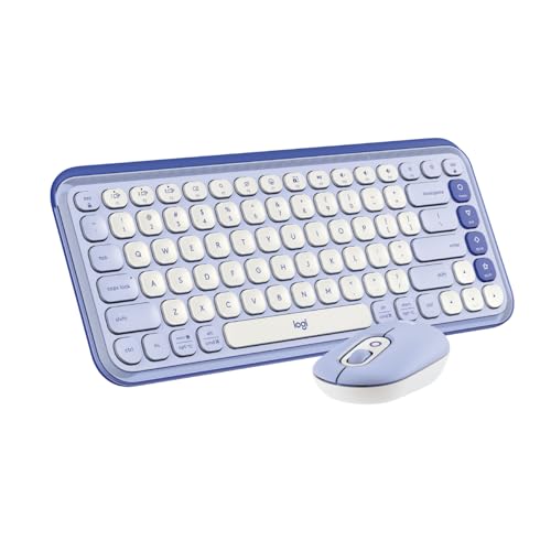 Logitech POP ICON Combo, Bluetooth Keyboard and Mouse Combo, Comfortable Typing, programmable Keys and Buttons, Quiet clicks, Easy-Switch up to 3 Devi