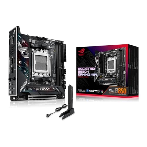 ASUS ROG Strix B850-I Gaming WiFi AMD AM5 B850 Mini-ITX mITX Motherboard 10+2+1 Stages, DDR5, 2.5G LAN