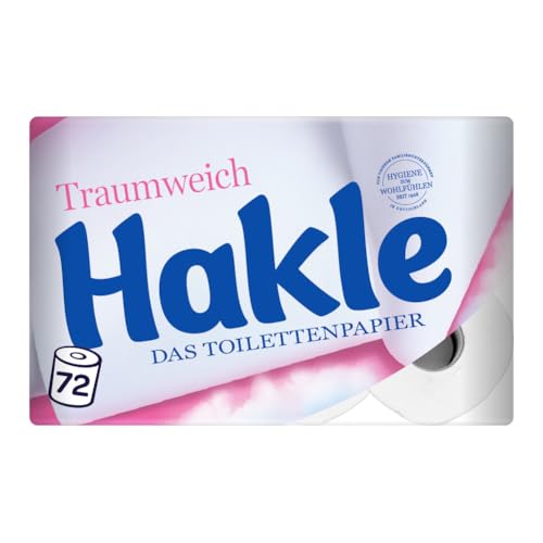 (-19%) Hakle Traumweich Toilettenpapier – 72 Rollen, 130 4-lagige Blatt pro Rolle, Sanfte Reinigung für Wohlbefinden