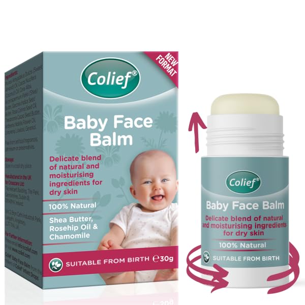 Colief Baby Face Balm Stick | 100% Natural Shea Butter, Rosehip Oil, and Chamomile Coconut Oil | Gently Moisturise Baby's Dry & Sensitive Skin | for Babies from Birth