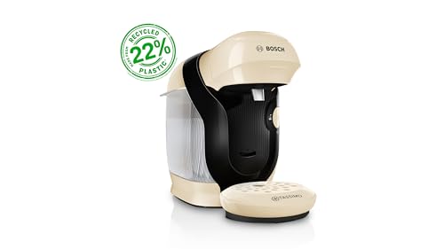 (-70%) Bosch Tassimo Style friendly Kapselmaschine TAS117E, über 70 Getränke, geeignet für alle Tassen, vollautomatisch, platzsparend, 1400 W, crema