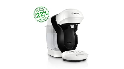 (-64%) Bosch Tassimo Style friendly Kapselmaschine TAS114E, über 70 Getränke, geeignet für alle Tassen, vollautomatisch, platzsparend, 1400 W, weiß