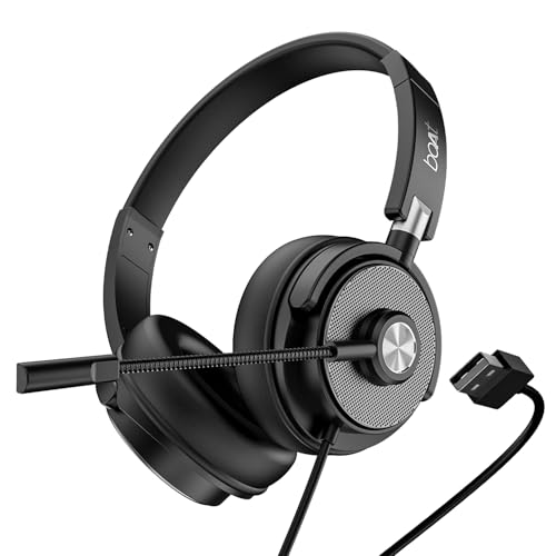 Boat Bassheads 900 Pro Wired Headphones with 40Mm Drivers, Lightweight Foldable Design, Over Ear, Remote Control, Unidirectional Retractable Mic, Adju