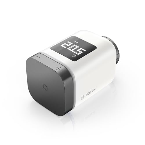 (-41%) Bosch Smart Home Heizkörper-Thermostat II [+M], smartes Heizkörperthermostat, intelligentes Heizen & Energiesparen, Matter, App-Steuerung, Apple Home, Google Home & Alexa, anthrazit, Controller nötig