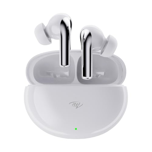 itel Buds Ace ANC, ANC (~25dB), 50HRS Playtime, AI ENC, 10mm Drivers, Fast Charging, IPX5, v5.3 Bluetooth TWS in Ear Earbuds Wireless Earphones with M