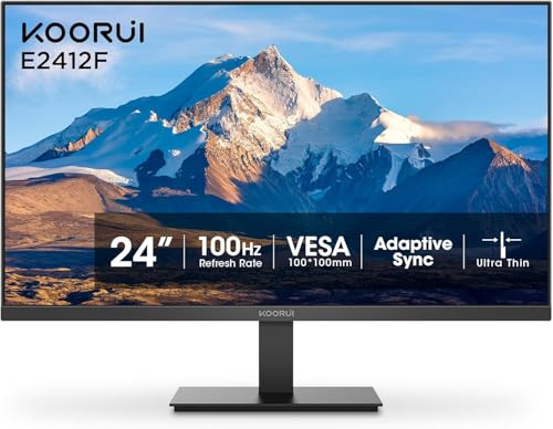 (-25%) KOORUI Monitor 24 Zoll, FHD 100Hz Eye Care Bildschirm E2412F