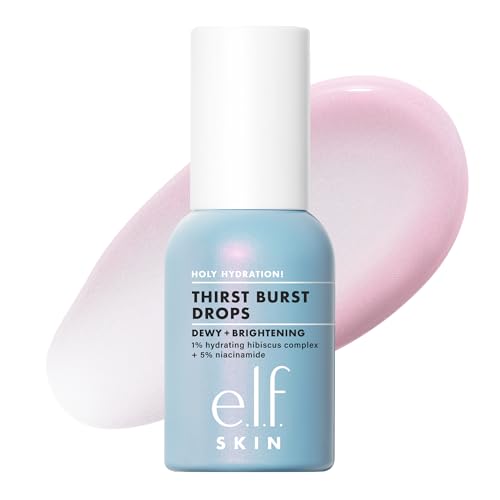 e.l.f. SKIN Holy Hydration! Thirst Burst Drops, Serum For A Radiant Complexion Instantly & Over Time, Made With Hyaluronic Acid, Vegan & Cruelty-Free
