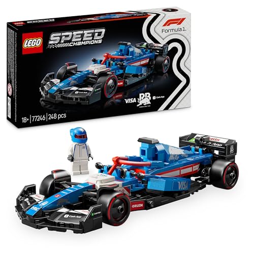LEGO Speed Champions Visa Cash App RB VCARB 01 F1 racewagen Auto Bouwpakket voor Volwassenen met Formule 1 Coureur Minifiguur, Schaalmodel, Cadeau voor Hem of Haar, Mannen en Vrouwen 77246