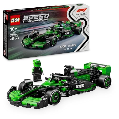 LEGO Speed Champions Kick Sauber F1 Team C44 Rennauto - Spielzeug mit Formel 1 Minifigur zum Sammeln - Bauset - Geschenk für Jungen & Mädchen ab 10 Ja