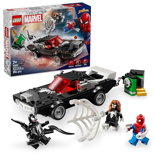 (-46%) LEGO | Marvel Spider-Man Mech vs. Venom Muscle Car - Auto Spielzeug mit 3 Superhelden Minifiguren - Modellauto mit Shootern - Geschenk für Jungen und Mädchen ab 7 Jahren 76309