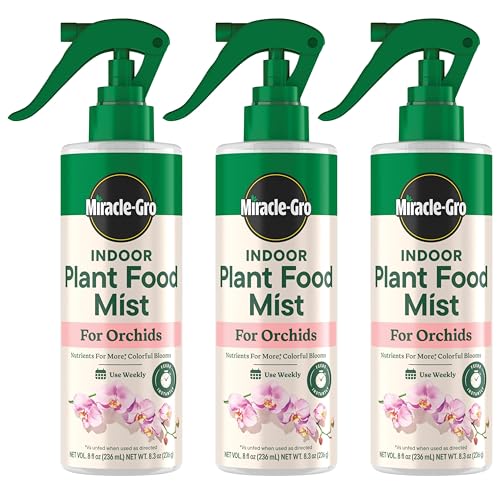 Miracle-Gro Ready to Use Orchid Plant Food Mist, Indoor Orchid Plants, 8 oz, 3-Pack