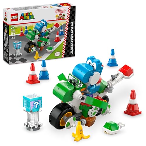 (-33%) LEGO Super Mario: Mario Kart – Yoshi-Bike, Nintendo Abenteuer-Set zum Sammeln, Geschenk für Kinder, Jungen, Mädchen und Gamer ab 7 Jahren, Sammlerstück mit Yoshi Figur 72031
