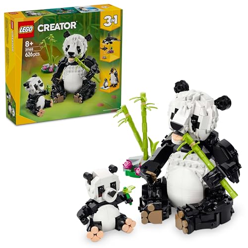 (-30%) LEGO Creator 3in1 Wilde Tiere: Pandafamilie - Tierfiguren umbaubar in Pinguine oder Schwertwale – Spielzeug zum Bauen - Kreatives Geburtstagsgeschenk für Mädchen und Jungen ab 8 Jahren – 31165