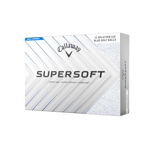 Callaway Golf Supersoft Golf Ball 2025, Blue Splatter