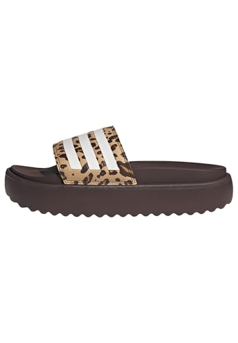 (-42%) adidas Damen Adilette Platform Slides, Shadow Brown/Cloud White/Magic Beige, 43 EU