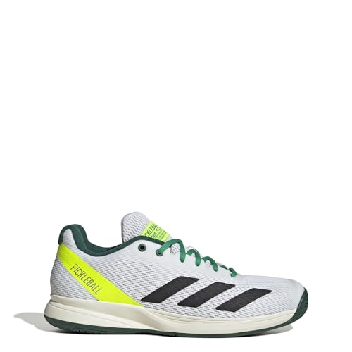 🔥 STARKER PREIS (-63%) adidas Herren Pickleball Shoes, FTWR White/core Black/Collegiate Green, 44 EU