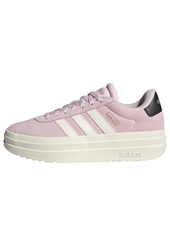 adidas Women's VL Court Bold, Clear Pink/White/Black, 8
