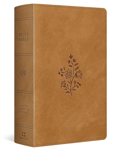 ESV Large Print Personal Size Bible, Red Letter (TruTone, Nubuck Caramel, Wildflower Design): Holy Bible, English Standard Version