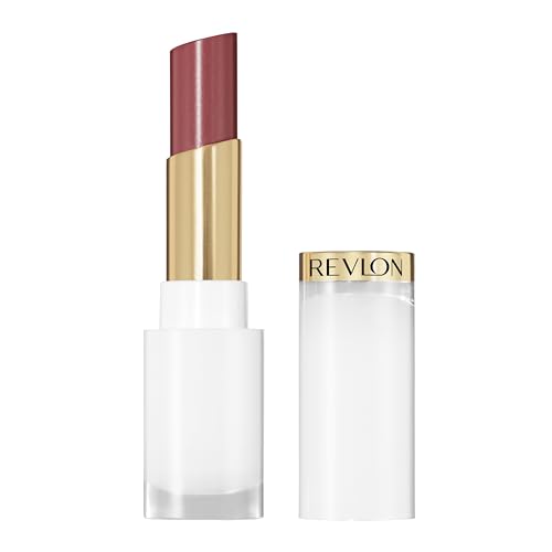 REVLON Super Lustrous Glass Shine Balm, Hydrating Tinted Lipstick, Sheer, Glossy Shiny Finish, 008 Rum Raisin, 0.11 oz
