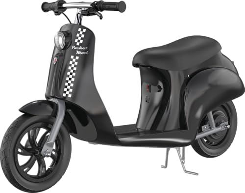 Razor Pocket Mod Miniature Euro-Style Electric Scooter for Ages 8+, Vintage-Inspired Design,High/Low Speed Switch, Up to 80 Minutes Ride Time