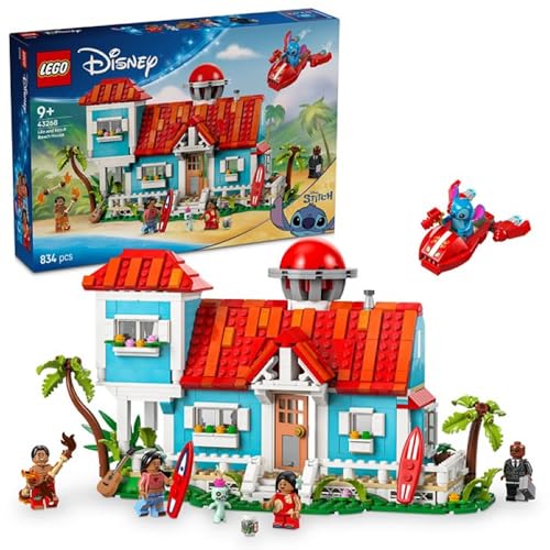 LEGO Disney Lilo and Stitch Beach House Toy - Building Playset for Kids, Girls and Boys, Ages 9+ - Includes 5 Minifigures - Disney Gift Idea for Fans of Lilo & Stitch Movie - 43268