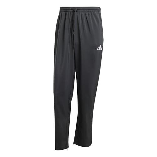 (-36%) adidas Herren Essentials Small Logo Stanford Open Hem Pants, Black/White, M