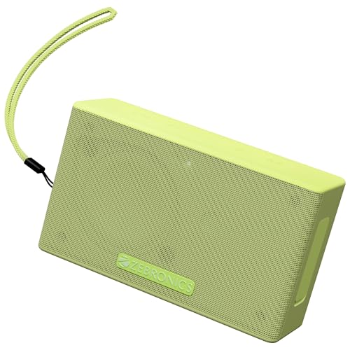 ZEBRONICS Sonic POD S, Portable Bluetooth Speaker, 8 Watts, Upto 7h Backup, Passive Radiator, Call Function, Bluetooth v5.3 | mSD | AUX, TWS, with Car