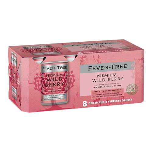 🔥 STARKER PREIS (-57%) FEVER-TREE | Premium Wild Berry | Mit natürlichen Aromen aus Himbeeren und Rhabarber | 8 x 150 ml