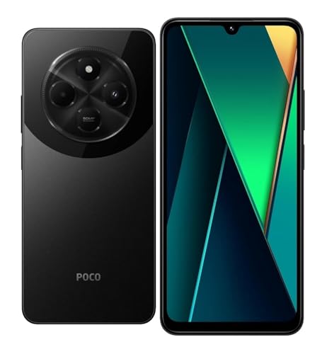 Poco C75 4G LTE GSM (for Tmobile Mint Tello & Global) (256GB + 8GB) 50MP Triple Camera 6.88" Octa Core Unlocked (Black Global)