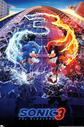 Trends International Sonic The Hedgehog 3 - One Sheet Wall Poster, 34L x 22.4W, Unframed Version
