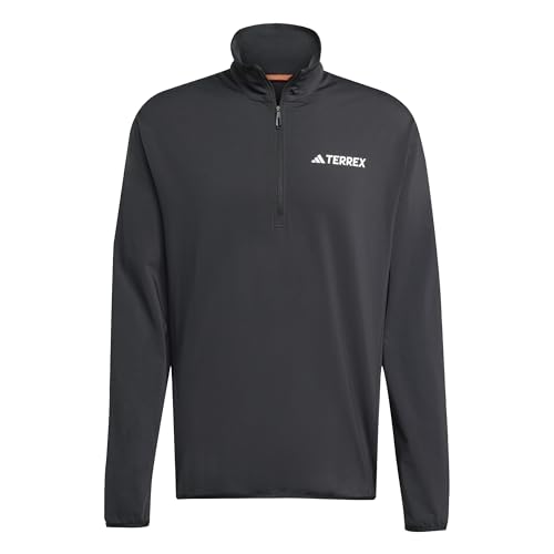 🔥 STARKER PREIS (-60%) adidas Herren Terrex Multi Climawarm Half Zip Tech Fleece Sweatshirt, Black, S