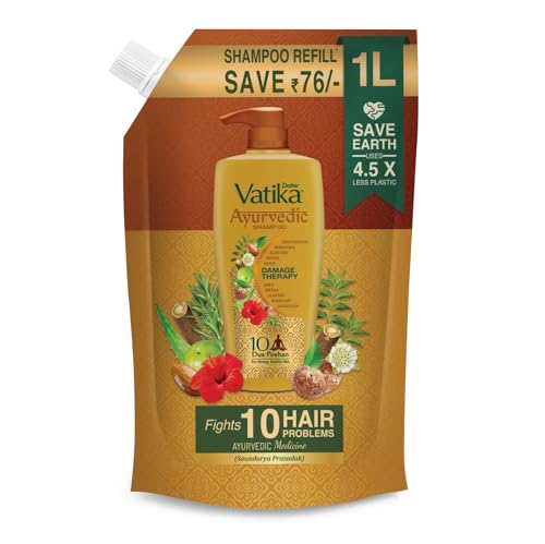 72% Off : Dabur Vatika Shampoo Refill, 1 L