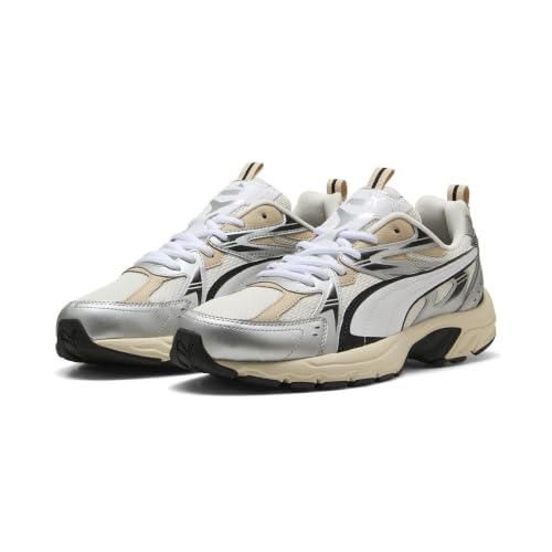 (-37%) Puma MILENIO TECH Unisex-Sneaker, Warmweiß, Weiß/Silber, 8 UK