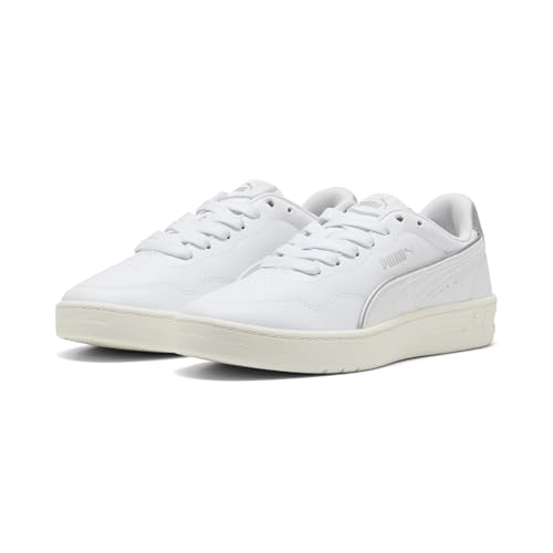 (-41%) PUMA Damen Court Lally Dayinight Sneaker, Weiß Weiß Silber, 39 EU, Puma Weiß Puma Weiß Puma Silber, 39 EU