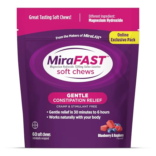 Mirafast Soft Chews From The Makers Of Miralax Gentle Constipation